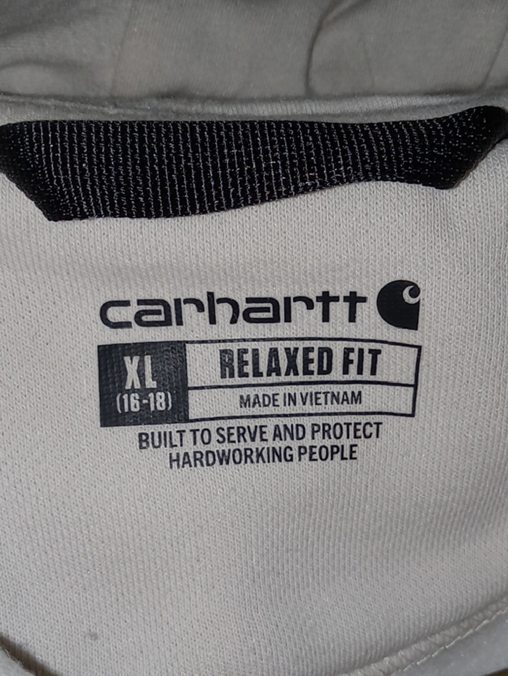 Carhartt WOMENS Cream Hoodie with Purple/Wine Logo - Picture 8 of 8